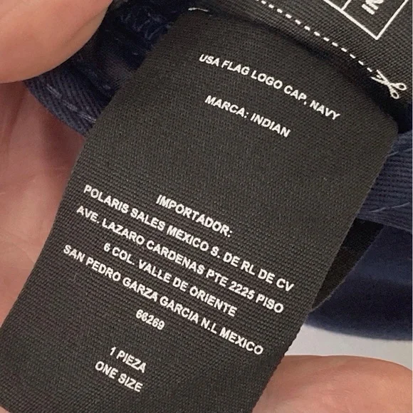 Indian Motorcycles 1901 US Flag Logo, Navy Blue Baseball Hat, Strap Back - Picture 7 of 11